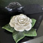 White rose ceramic flower
