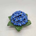 ceramic blue flower for grave