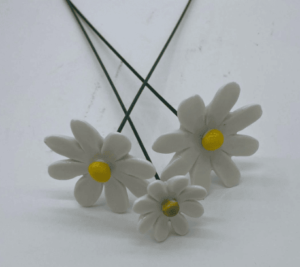 ceramic daisies grave flower