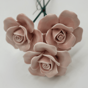 ceramic pink rose