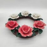 ceramic rose wreath