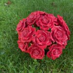ceramic stem roses for grave vase