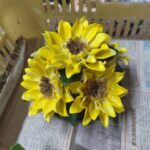 ceramic sunflower for grave