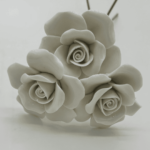 ceramic white roses