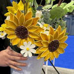 large ceramic sunflower bouquet